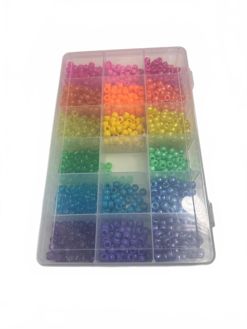 Colorful Plastic Beads Set with Storage Box